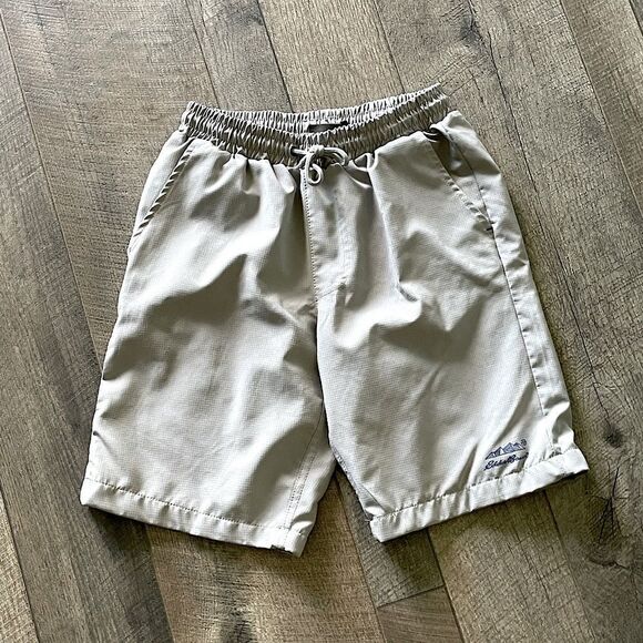 NWOT! Big Boys Eddie Bauer Grey and Blue Swim Trunks. Size Medium 8/10. - Picture 1 of 5